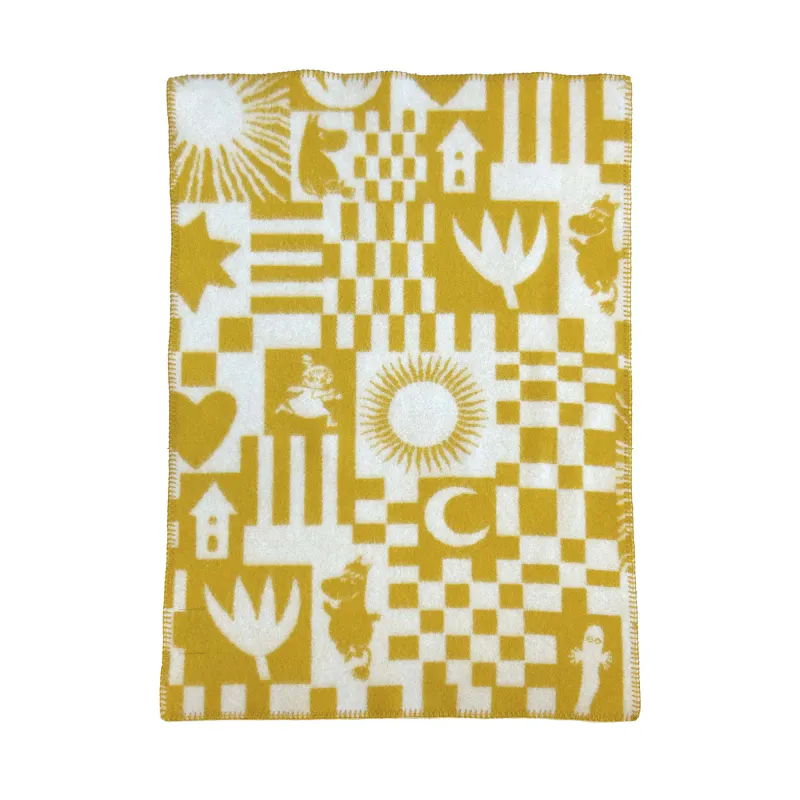 Pledd i lammeull Mummi Play 65 x 90 cm Klippan