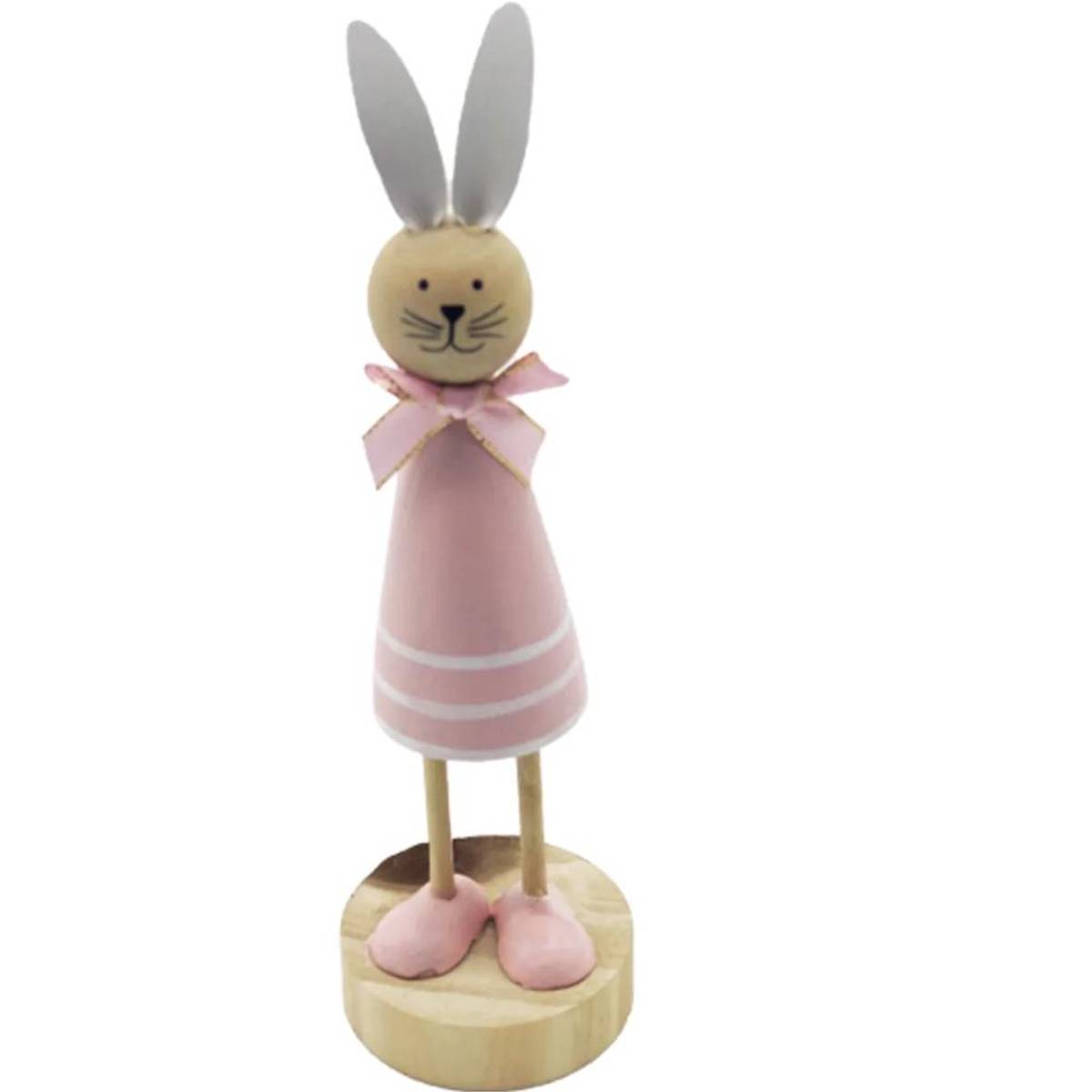 Rosa Hare stående av tre liten