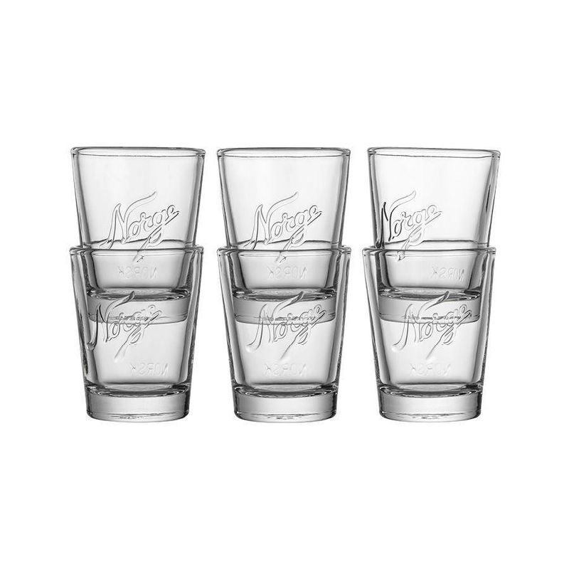 Shotglass 6pk Norgesglasset