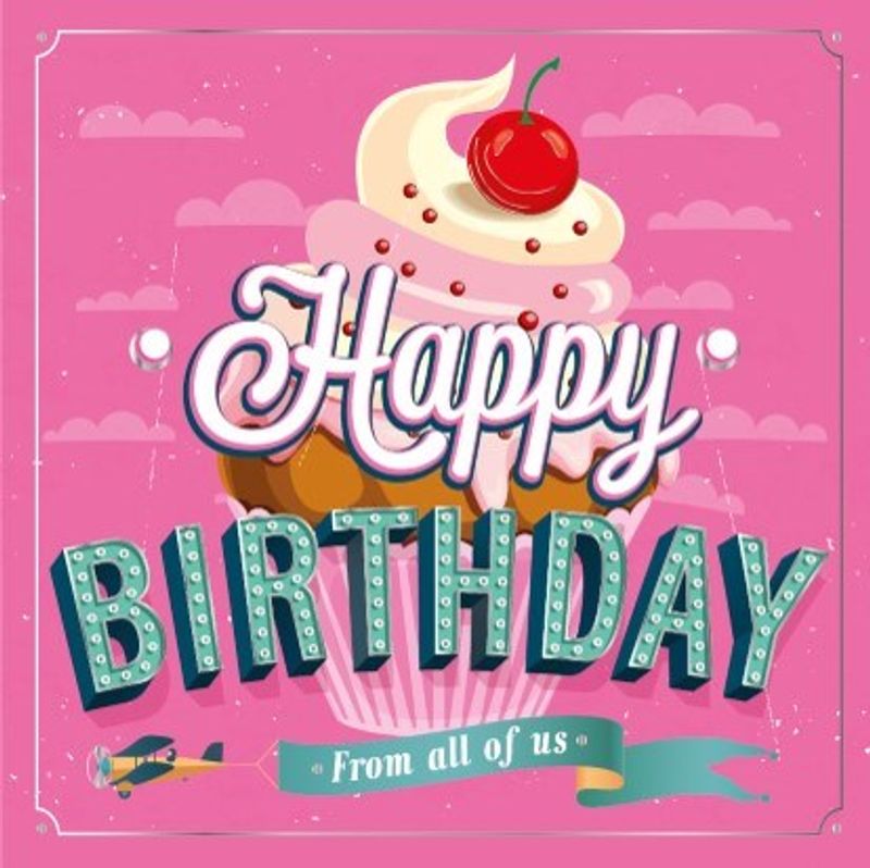 Bursdagskort S Happy Birthday from all of us Legami