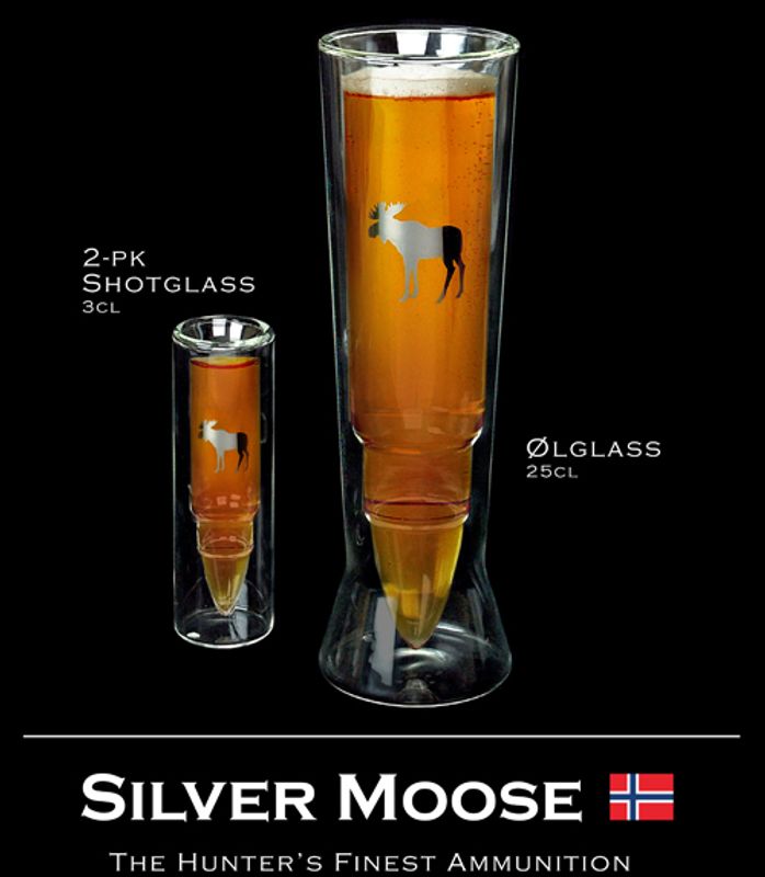 Det ultimate ølglasset til jegeren Elg motiv