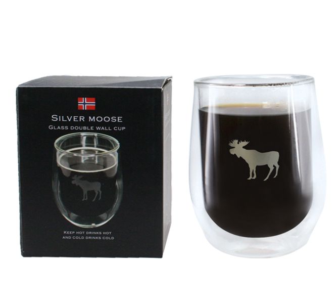 Hovedbilde Kaffeglass med dobbel vegg - Silver Moose