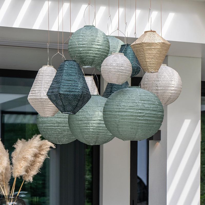 Lumiz Solcelle Led Lykt Round 20 Folia Grey Blue