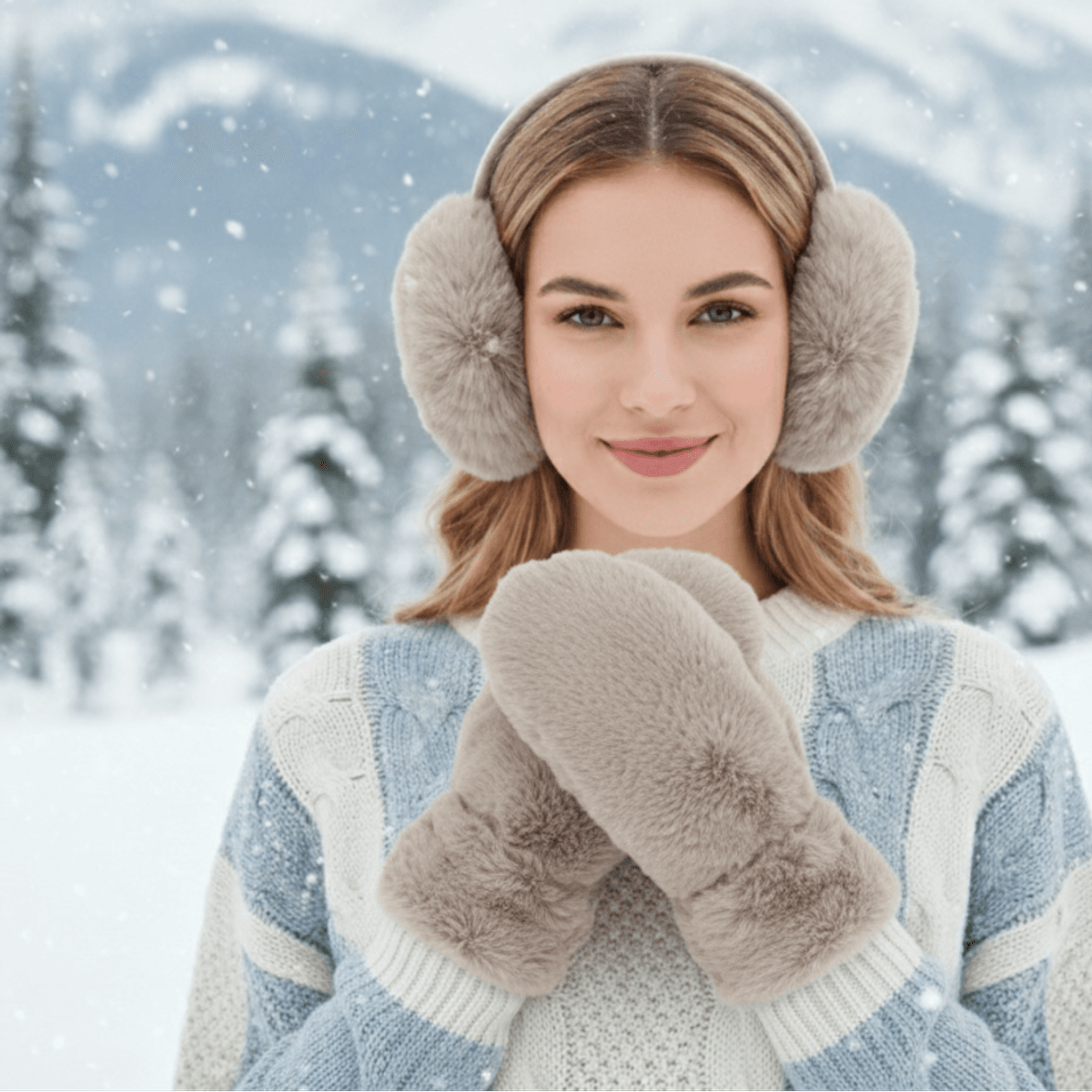 Pelsvotter Super Fluffy, sort