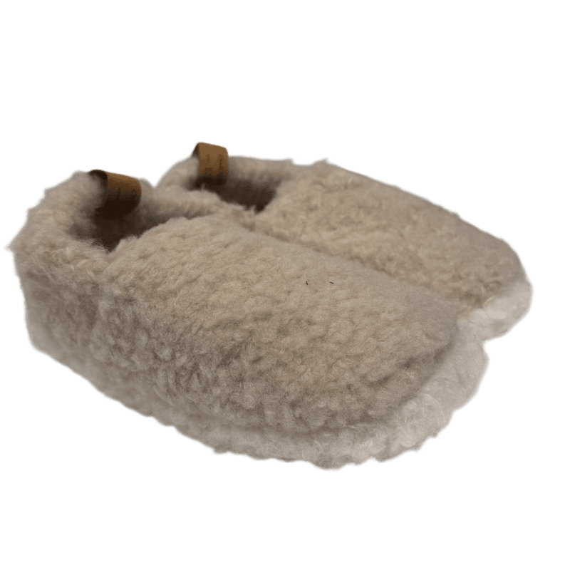 Tøffel med såle beige, str 36-37