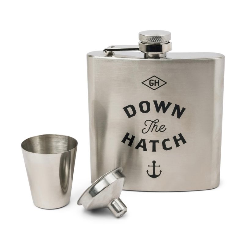 Down the Hatch lommelerke med beger fra Gentlemen's Hardware