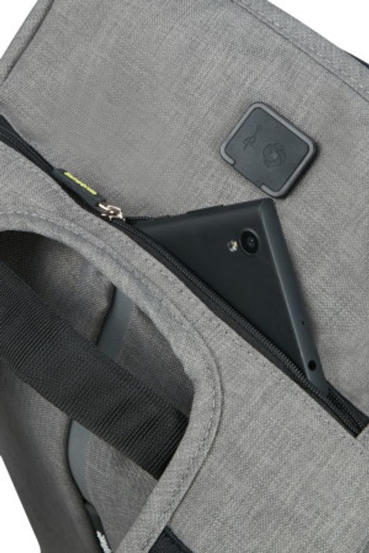Samsonite Securipak PC-ryggsekk Tyverisikret 17L, grå