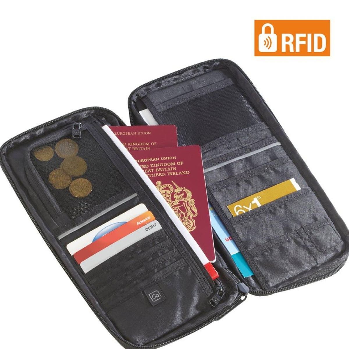 Reise dokumentmappe RFID blokkering fra Go Travel
