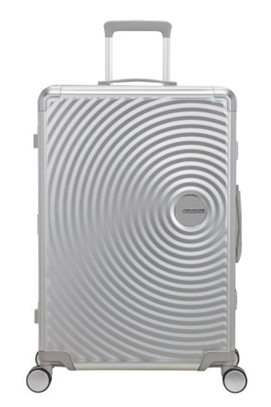 American Tourister Soundbox Alu Spinner 77 cm – Silver