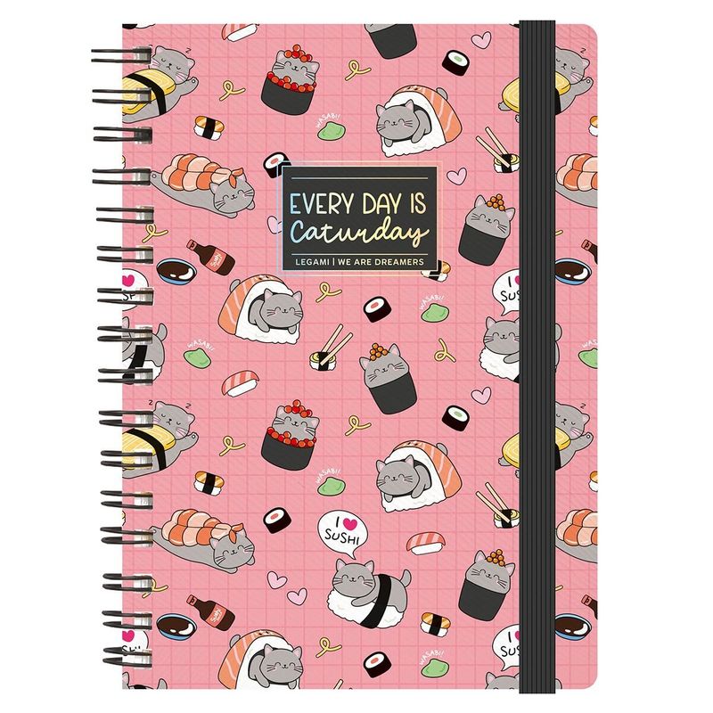 Notatbok Spiral A5 Sushi katt