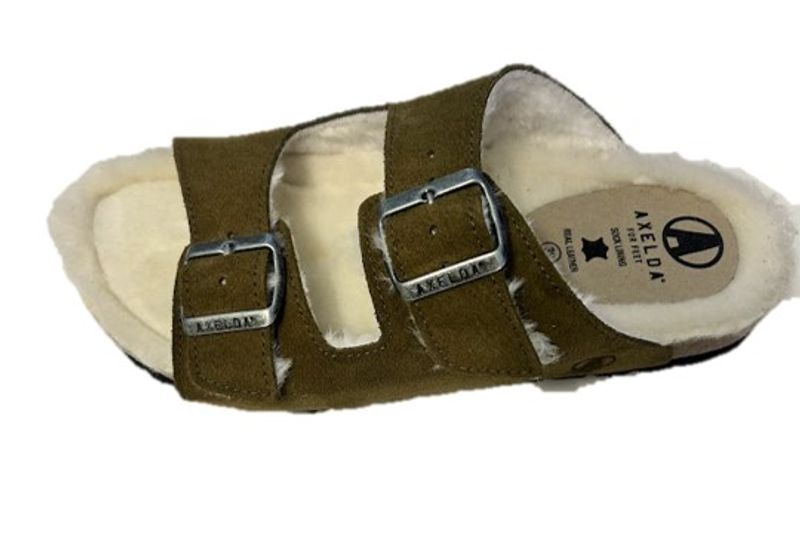 Axelda Sandal med fôr - Carla Oliven 37-41