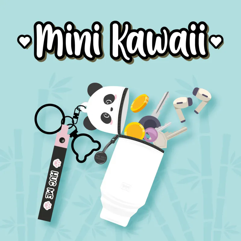 Mini Kawaii Panda – Søt mini pung med nøkkelring
