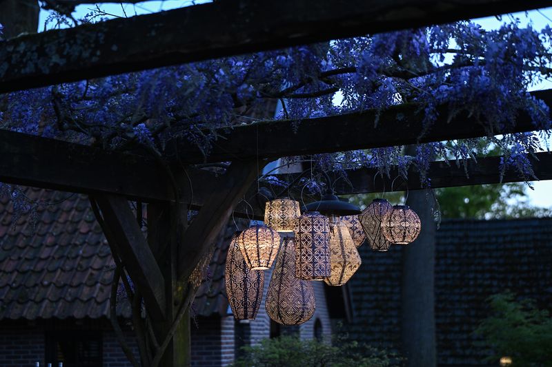 Lumiz Solcelle Led Lykt Round 20 Sashiko Mocha Mousse