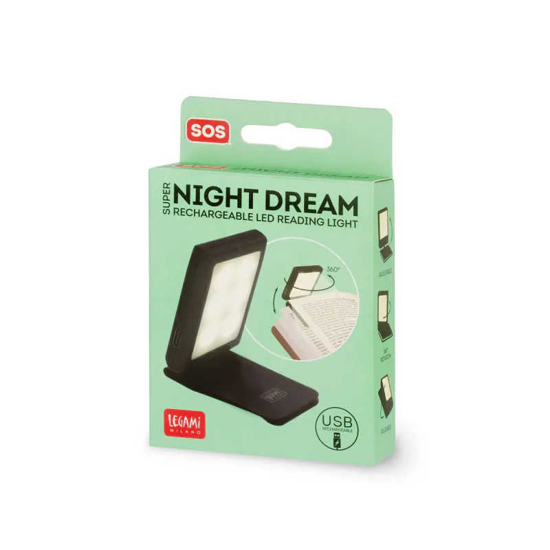 SOS Leselys LED, oppladbar fra Legami 