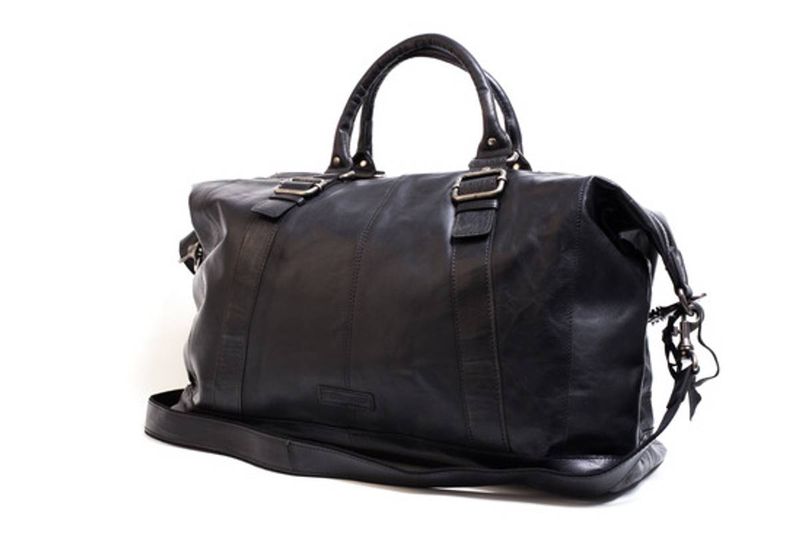 Spikes & Sparrow Weekendbag Skinn 34L Sort