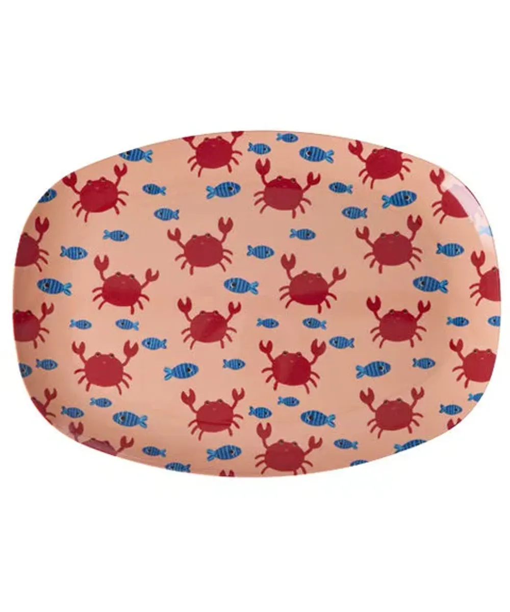 Serveringsfat fra Rice med krabbemotiv (L 30 cm)