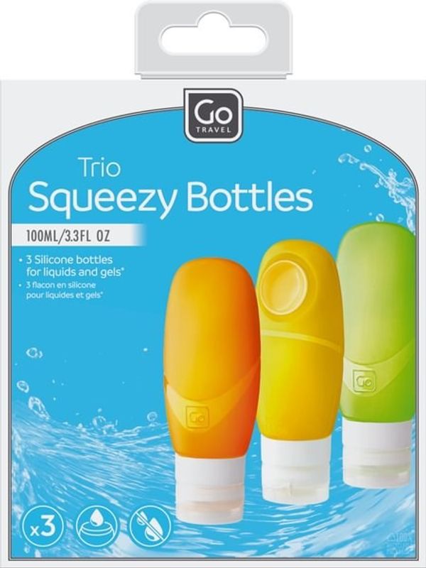 Refillflasker Squeezy 100ml 3 stk Go Travel 
