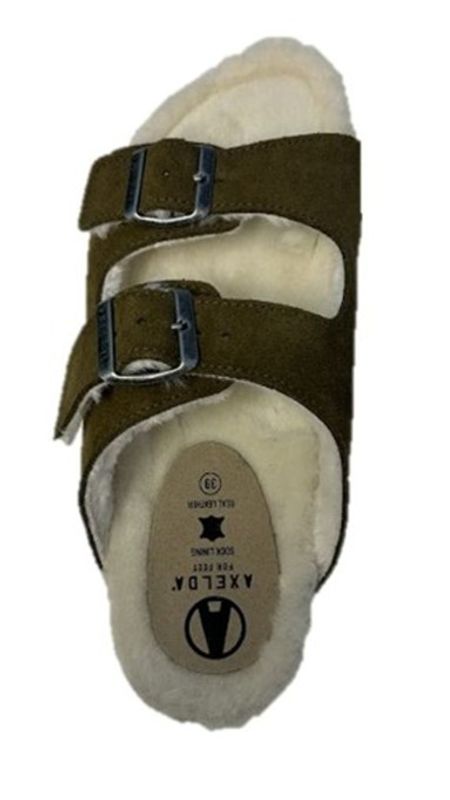 Axelda Sandal med fôr - Carla Oliven 37-41