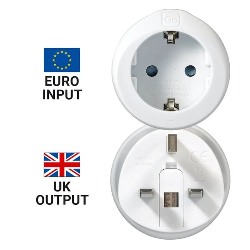 Adapter (Type G) til England & UK fra Go Travel