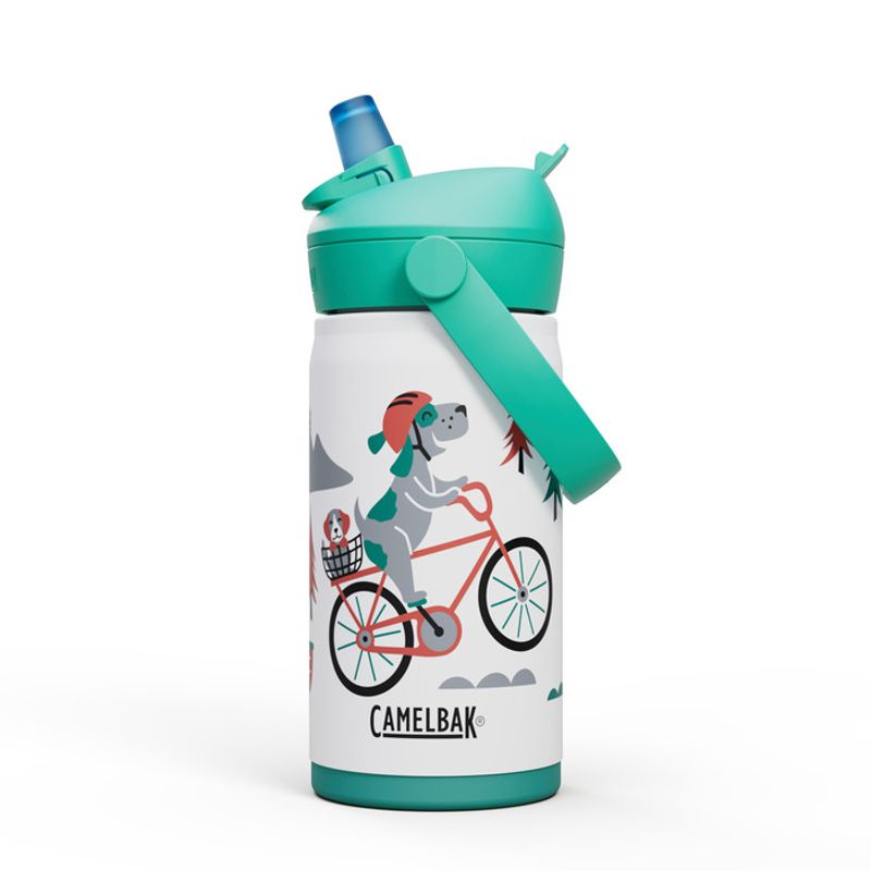 Camelbak Drikkeflaske Barn, Thrive Flip Straw Kids VSS Biking Dogs 0,35L