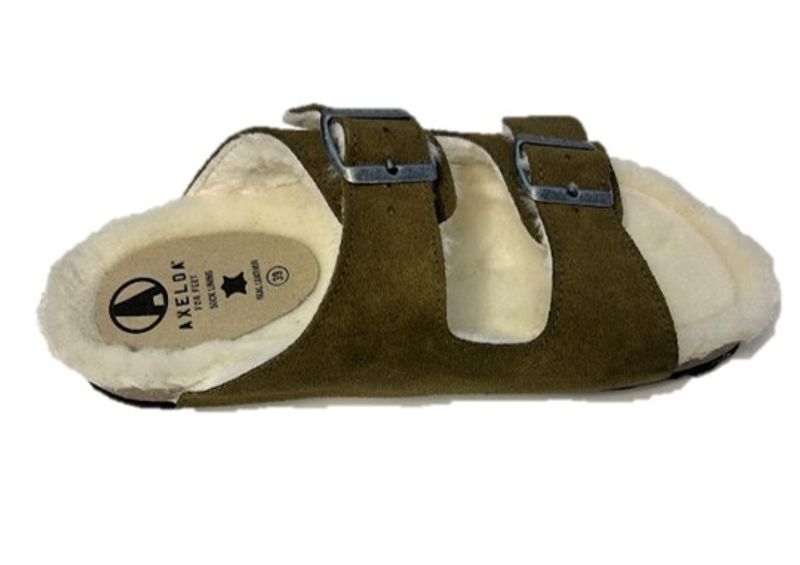 Axelda Sandal med fôr - Carla Oliven 37-41