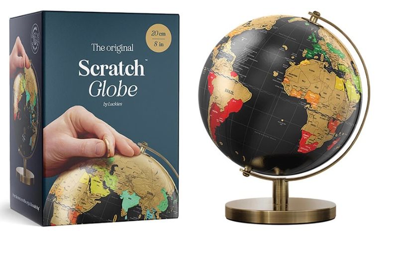 Scratch Globe Large skrapeglobus 20 cm fra Luckies of London