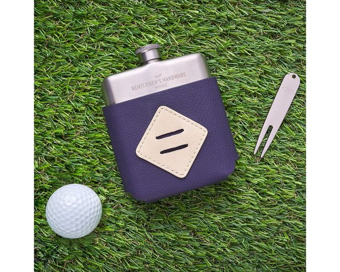 Hovedbilde Golfer's Hip Flask – Lommelerke med divot-verktøy fra Gentlemen's Hardware