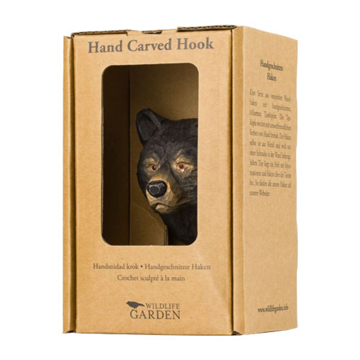 Håndskåret Krok – Bjørn Wildlife Garden
