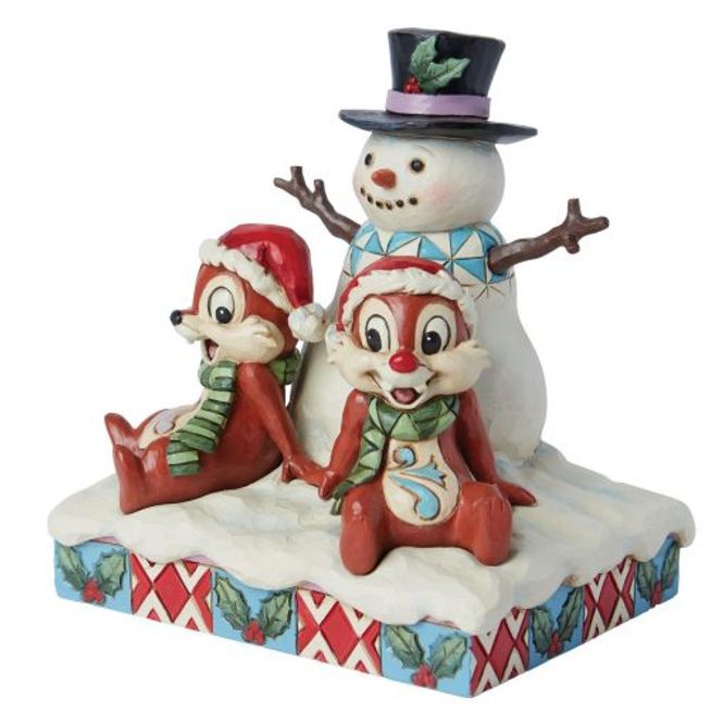 Hovedbilde Disney Julefigur - Snipp og Snapp med snømann 21 cm