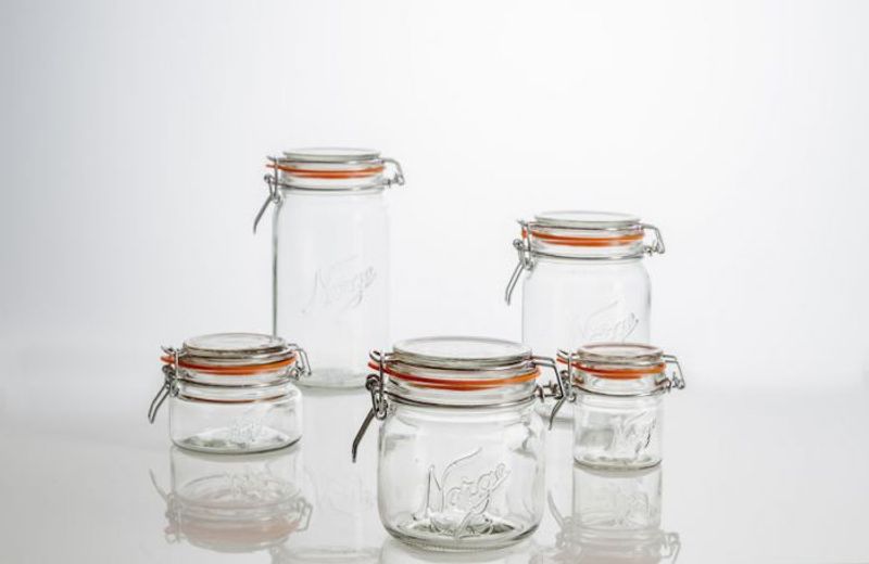 Norgesglasset 0,4L med hengslet lokk