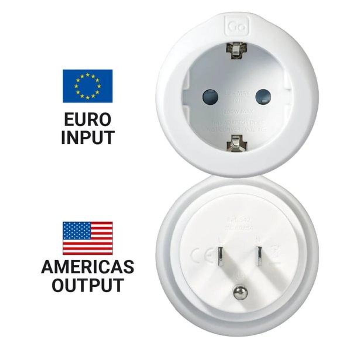 Adapter til USA fra Go Travel