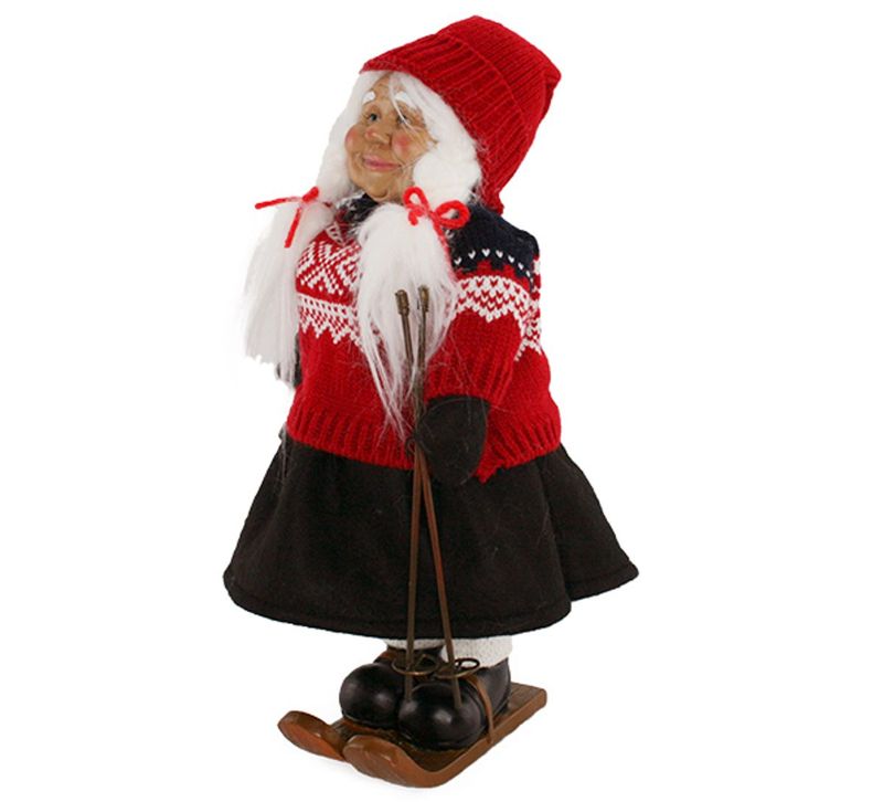 Mariusnisse med skjørt og rød mariusgenser, 38 cm 