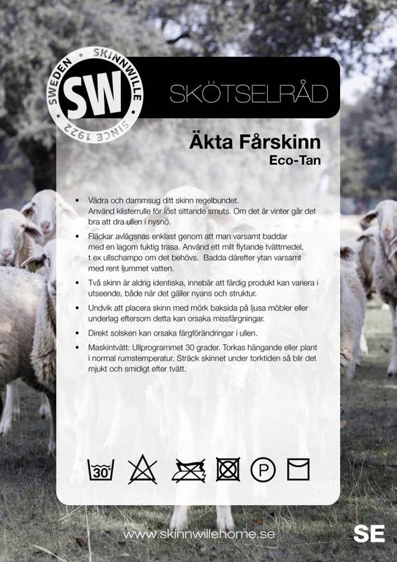 Varmtvannsflaske i ekte saueskinn Skinnwille