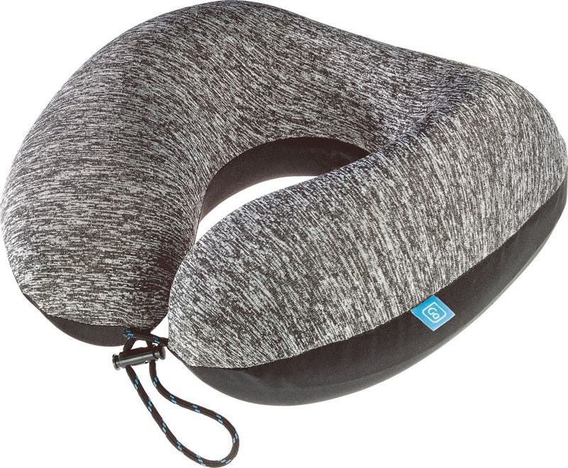 Nakkepute Memory Foam Zzz med blå tag - Go Travel