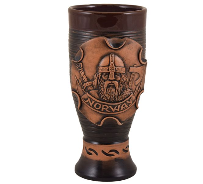 Hovedbilde Vinkrus håndlaget keramikk viking uten horn 0,5L