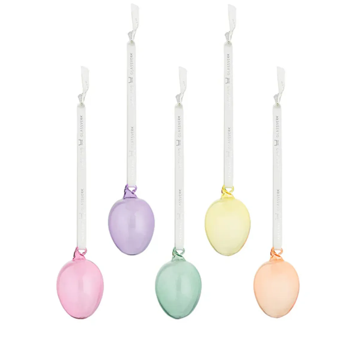 Hadeland Glassverk, Glassegg Hengepynt Klar 5 pk