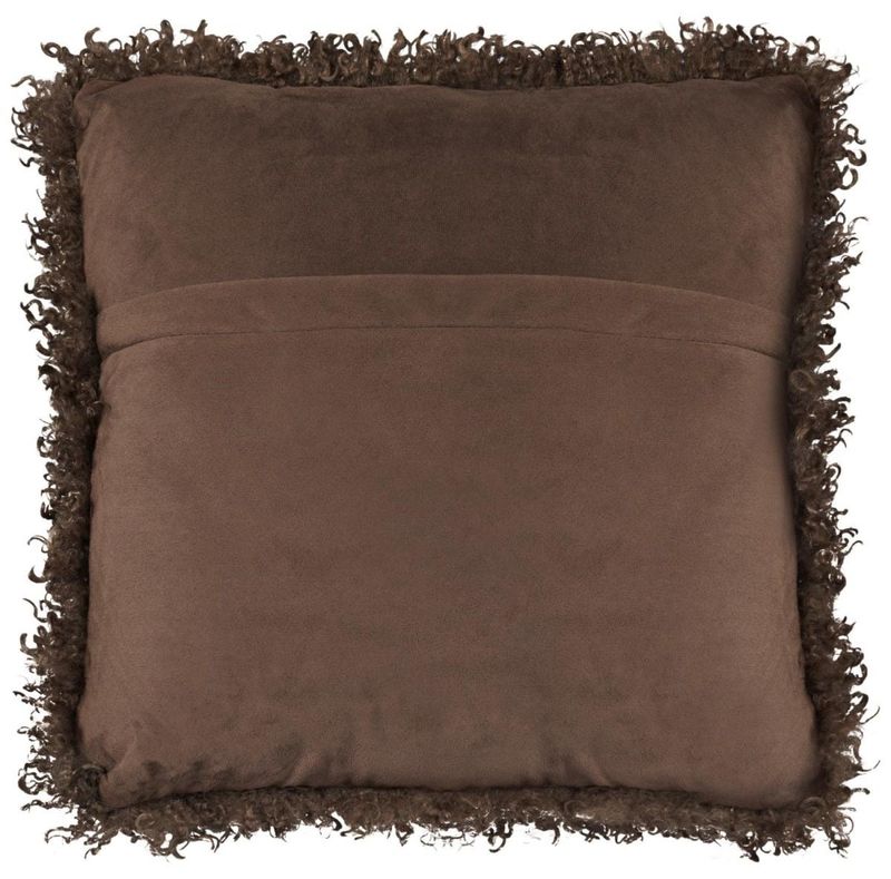 Pute med fyll Wooly 45x45 cm, brun - Skinnwille